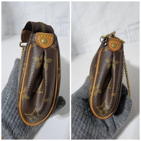 Authentic Louis Vuitton Monogram Canvas Eva Pochette Bag Brown - Picture 11 of 15